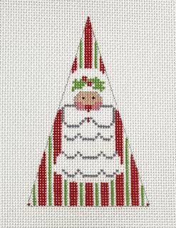 triangle santa, vertical stripes by Danji Designs (thumbnail)