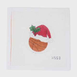 Basketball with Santa Hat by Alice Peterson (thumbnail)