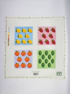 Fruity Coasters Canvas by M F Needlepoint (thumbnail)