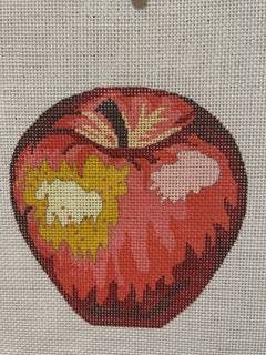 Apple Ornament by Kelly Clark Needlepoint (Colonial Needle) (thumbnail)