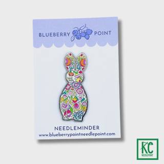 Floral Bunny Needle Minder by Blueberry Point Canvas (thumbnail)