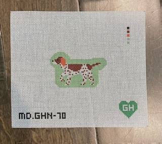 Green Heart Needlepoint: German Shorthair Pointer Mini by Mopsey Designs (thumbnail)