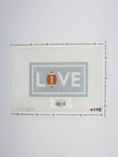 LOVE Football (Grayscale) Canvas by Love MHB Studio (thumbnail)