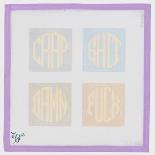Neutral Naughty Coasters - 13 Mesh by Wipstitch Needleworks (thumbnail)