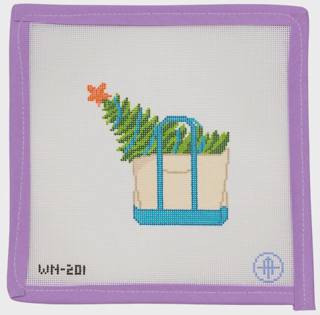 Christmas Tree Boat & Tote - Blue by Wheelhaus Needlepoint (thumbnail)
