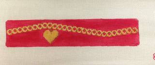 Rachel Donley RD 022 Gold Heart Charm on Hot Pink by Rachel Donley (thumbnail)
