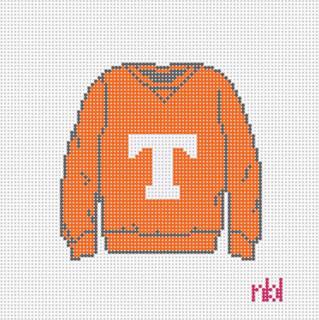 Needlepoint by Laura Tennessee Sweatshirt Needlepoint Canvas Orange by Needlepoint by Laura (thumbnail)