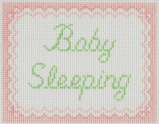 Baby Sleeping - Pink by SLS Needlepoint (thumbnail)