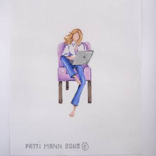 Laptop Scrolling Girl by Patti Mann (thumbnail)