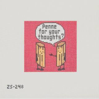 Penne for Your Thoughts Coaster by KCN Designers (thumbnail)