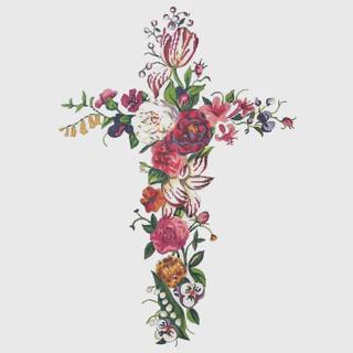 Floral Cross by Colors of Praise Art Studio (thumbnail)