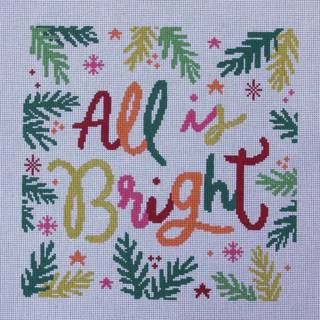 Ndlpt Designs All is Bright Needlepoint Canvas by NDLPT Designs (thumbnail)