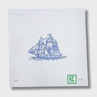 Little Women Collection Ship Ornament Canvas by The Plum Stitchery (thumbnail)
