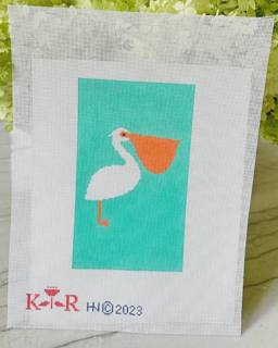 Pelican (solo) Sunglasses Kate Rhees Collaboration Needlepoint Canvas by Hedgehog Needlepoint (thumbnail)