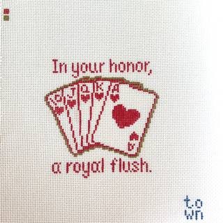 Royal Flush Canvas by Town Stitch (thumbnail)