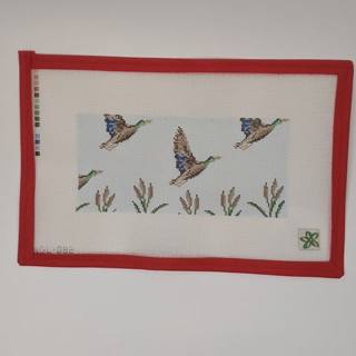 Mallards in Flight by Dogwood Needlepoint (thumbnail)