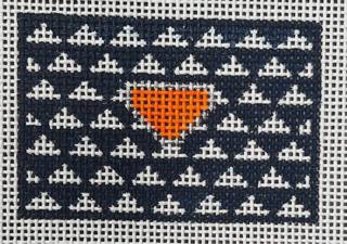 Triangle Luggage Tag-Navy by The Gingham Stitchery (thumbnail)