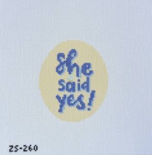 She Said Yes Printed Canvas by Ziggy Stitches (thumbnail)