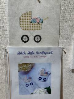 Baby Carriage - Tan w/ Stitch Guide by Stitch Style Needlepoint (thumbnail)