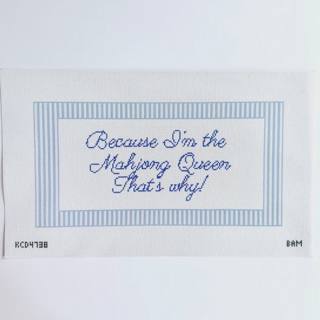 Because I'm the Mahjong Queen, That's Why! Canvas by KCN Designers (thumbnail)