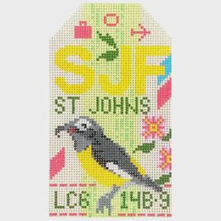 St Johns SJF Retro Travel Tag by Hedgehog Needlepoint (thumbnail)