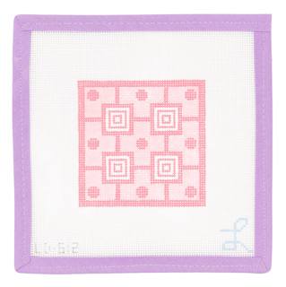 Pink Geometric Coaster by Lycette Designs (thumbnail)