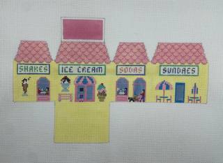 Ice Cream Parlor, Mini House by Liz Goodrick-Dillon (Tapestry Tent, via Susan Roberts) (thumbnail)