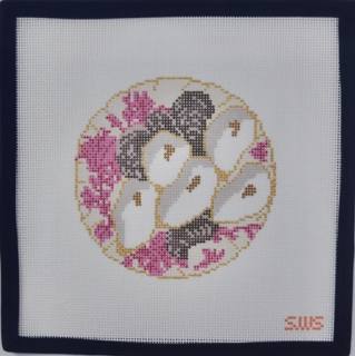 Pink Oyster Plate by Stitching with Stacey (thumbnail)