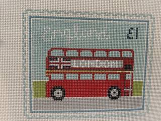 Double Decker Bus Stamp by Stitch Style Needlepoint (thumbnail)