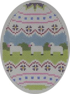 row of lambs egg by Susan Roberts Needlepoint (thumbnail)