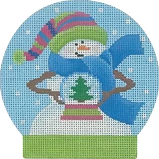 Snowgirl Snow Globe Tree Canvas by Pepperberry Designs (thumbnail)