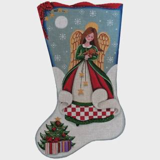 Angel's Puppy Stocking 1396-B by Rebecca Wood Designs (thumbnail)