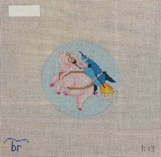 Rocket Pig (Soar High) by Blue Ridge Stitchery (thumbnail)
