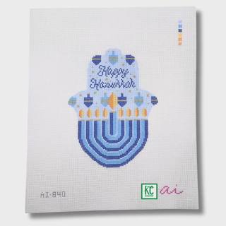 Hanukkah Hamsa Canvas by Allison Ivy Designs (thumbnail)