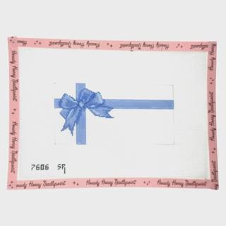 Blue Bow Present Clutch by Susan Roberts Needlepoint (thumbnail)