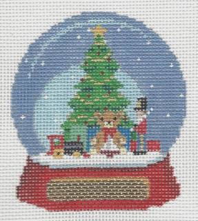 Snowglobe - Christmas Tree with Toys by Liz Goodrick-Dillon (Tapestry Tent, via Susan Roberts) (thumbnail)