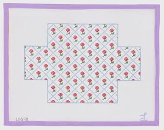 Poppies In Lattice Brick by Lycette Designs (thumbnail)