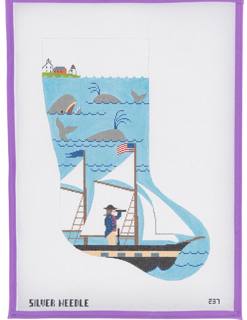 Nantucket Captain Stocking by Kelly Clark Needlepoint (Colonial Needle) (thumbnail)