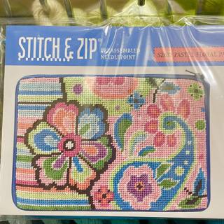 SNZ 632 Pastel Floral Paisley Stripe by Alice Peterson (thumbnail)