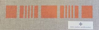 Ticking Key Fob Apricot by Little Stitches Needlework (thumbnail)
