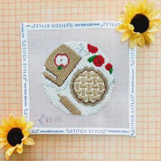 Apple Pie Baking by Stitch Style Needlepoint (thumbnail)