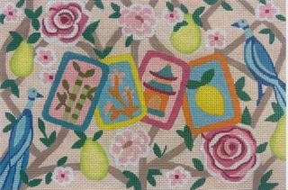 AP8054 Mahjong Tiles Floral by Alice Peterson (thumbnail)