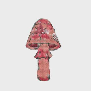 Mushroom Series - Hot Coral by The Plum Stitchery (thumbnail)