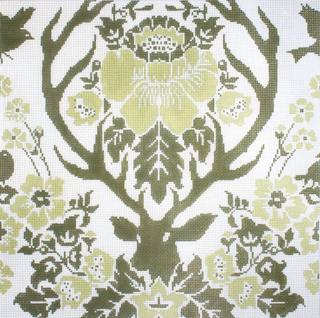 ANTLER DAMASK-SAGE by Cooper Oaks Designs (thumbnail)
