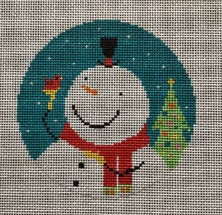 Snowman with tiny hat by Lauren Bloch Designs (thumbnail)