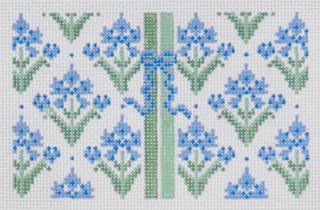 Blue Block Print Floral by KCN Designers (thumbnail)