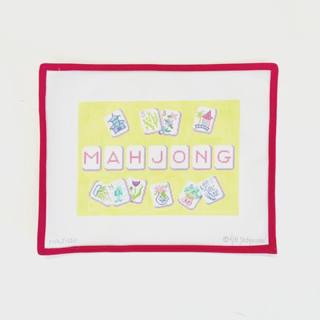 Mahjong Tile Bag - Chinoiserie on Lime by Kate Dickerson Needlepoint Collections (thumbnail)
