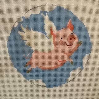 When Pigs Can Fly by Dogwood Needlepoint (thumbnail)