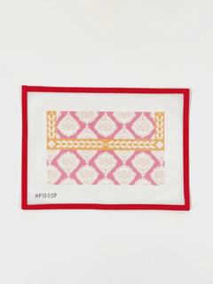 Pink Medallion Clutch by Anne Fisher Needlepoint (thumbnail)
