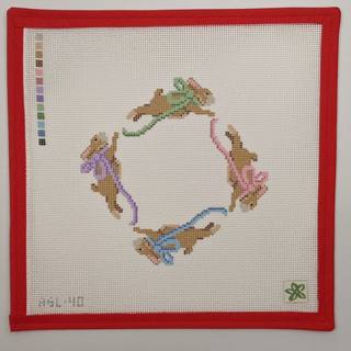 Jumping Bunnies by Dogwood Needlepoint (thumbnail)
